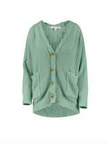 Ready And Cable Cardigan - Sage