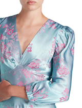 Camelia V Neck - Aqua Rose