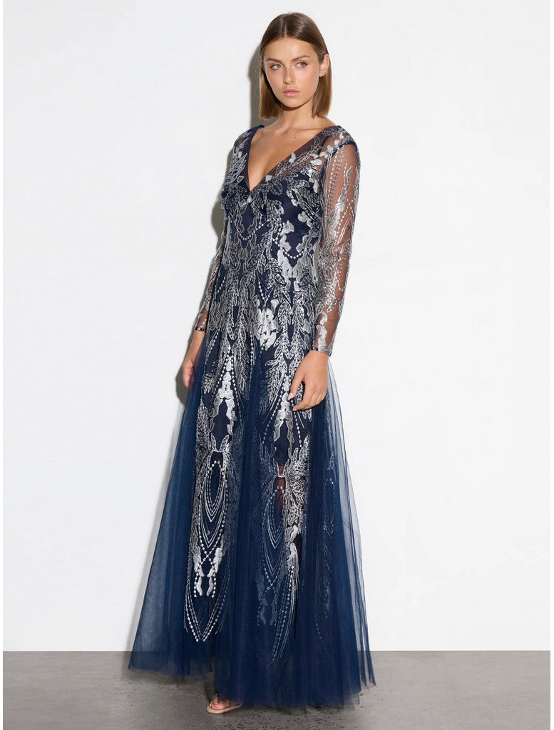 Francesca Gown - Midnight/Silver