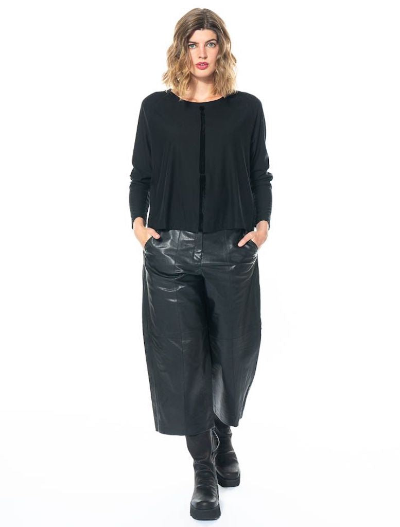 Sofi Pants - Black Leather